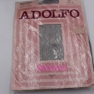 Adolfo Vintage Panty Hose Gray Stars Sandal Foot